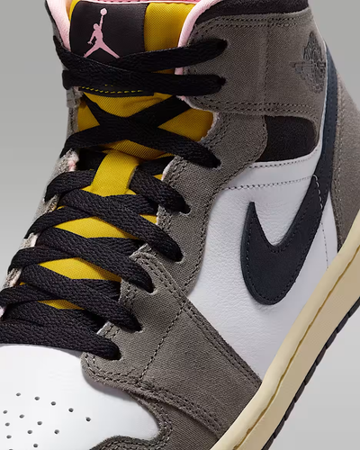 Nike Air Jordan 1 Mid "White/cave stone/dark sulfur" HQ2011-100 Men's Shoes