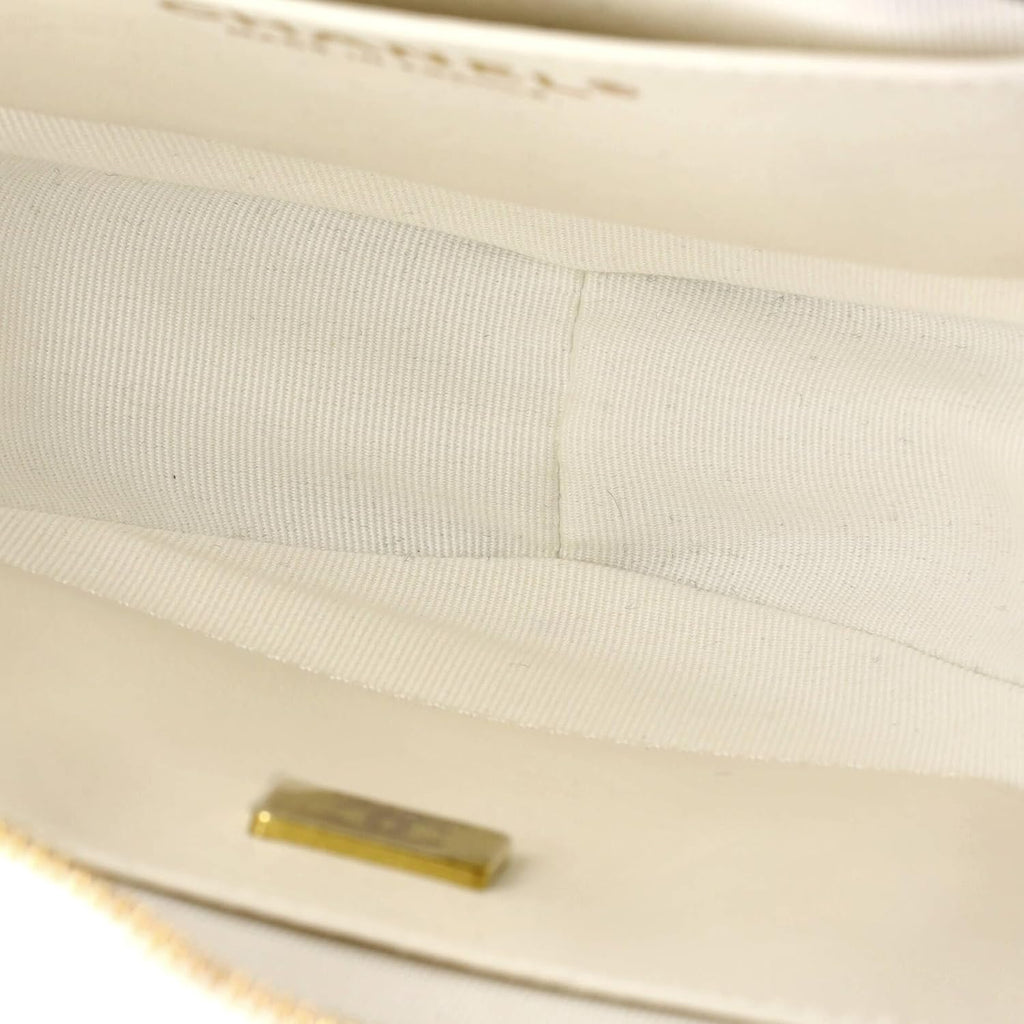 Chanel, CC in Love Heart Bag Quilted Lambskin, White