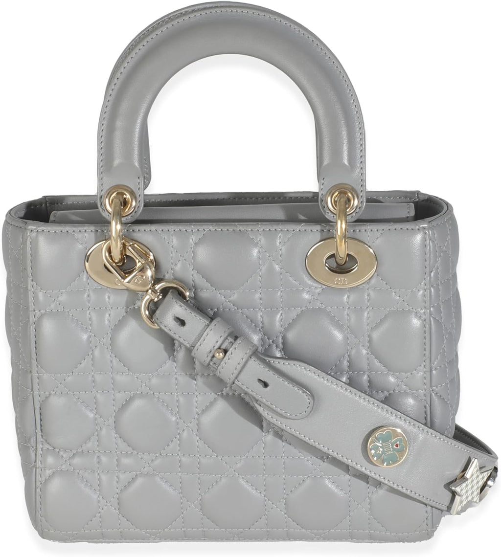 Dior, Grey Cannage Quilted Lambskin Small My ABC Lady Dior, Gray