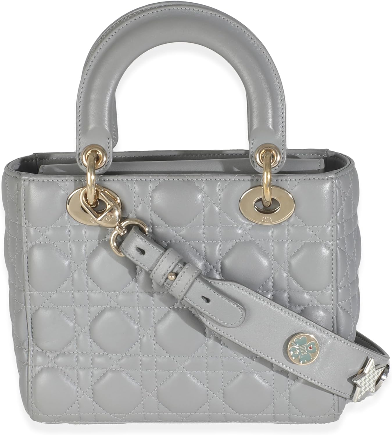 Dior, Grey Cannage Quilted Lambskin Small My ABC Lady Dior, Gray