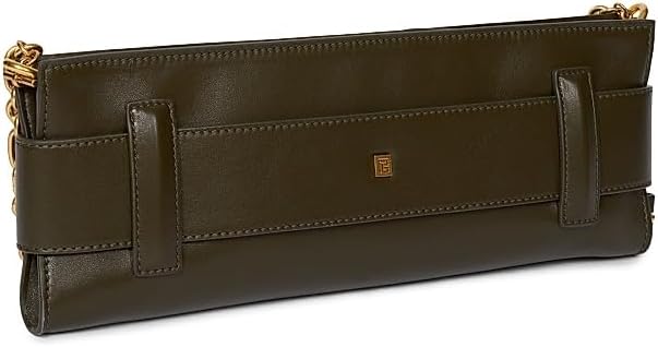 Balmain, Anthem Leather Buckle Clutch, Jungle