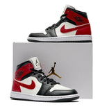 Nike Air Jordan 1 Mid Gym Red Off Noir BQ6472-160 Women's Size