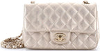 Chanel, Classic Single Flap Bag Quilted Metallic Lambskin Mini, Gold