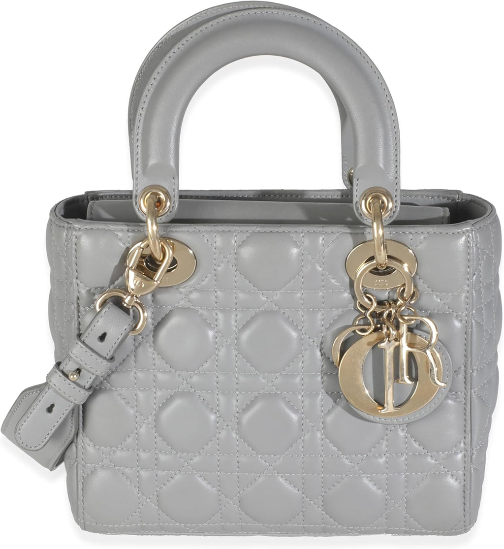 Dior, Grey Cannage Quilted Lambskin Small My ABC Lady Dior, Gray