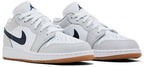 Nike Air Jordan 1 Low White Grey Midnight Navy 553560-146 GS & Women's Size