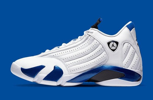 Nike Air Jordan 14 Retro White Hyper Royal 487471-104 Men's Size