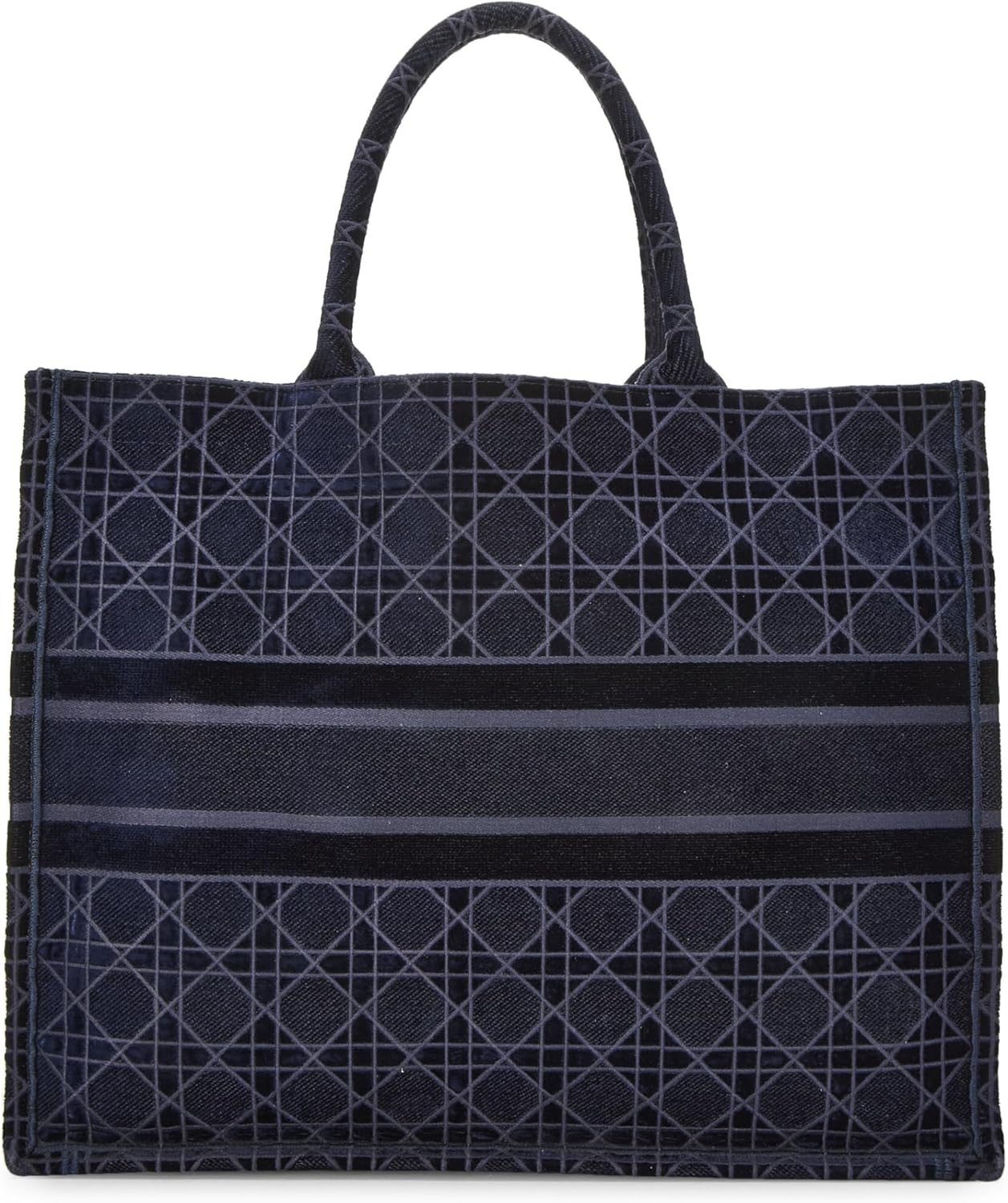 Dior, Navy Velvet Book Tote Large, Navy