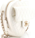 Chanel, CC in Love Heart Bag Quilted Lambskin, White