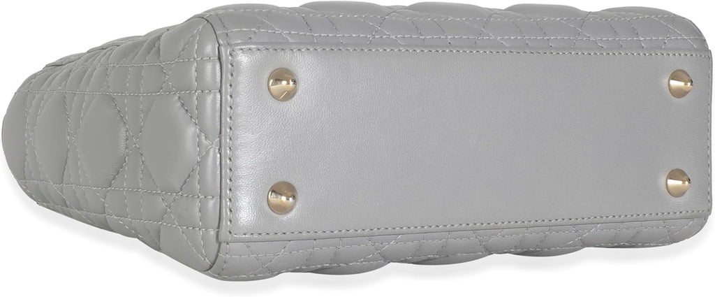 Dior, Grey Cannage Quilted Lambskin Small My ABC Lady Dior, Gray