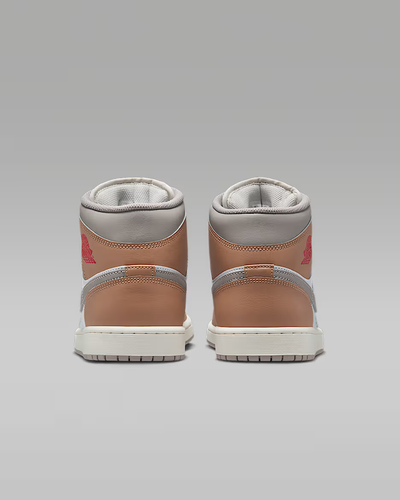 Nike Air Jordan 1 Mid "Hemp/White/College Gray/Fire Red" DQ8426-200 Men's