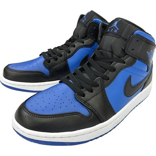Nike DQ8426-042 Air Jordan 1 Mid Black White Royal Blue Men's US 7-13 Authentic