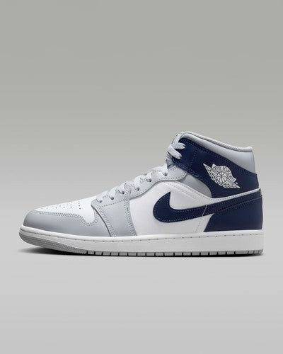 Nike Air Jordan 1 Mid "White/Wolf Gray/Midnight Navy" DQ8426-104 [US 7-16]