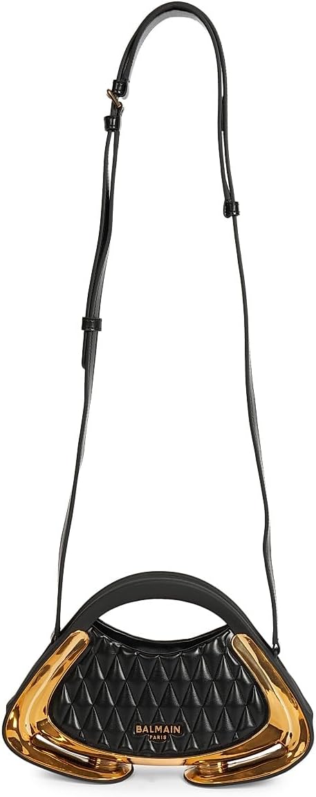 Balmain, Jolie Madame Quilted Top Handle Bag, Black Gold