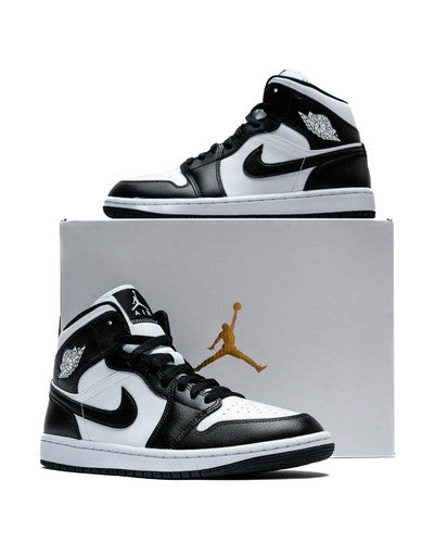 Nike Air Jordan 1 Mid Panda Black White Women's Sizes DV0991-101