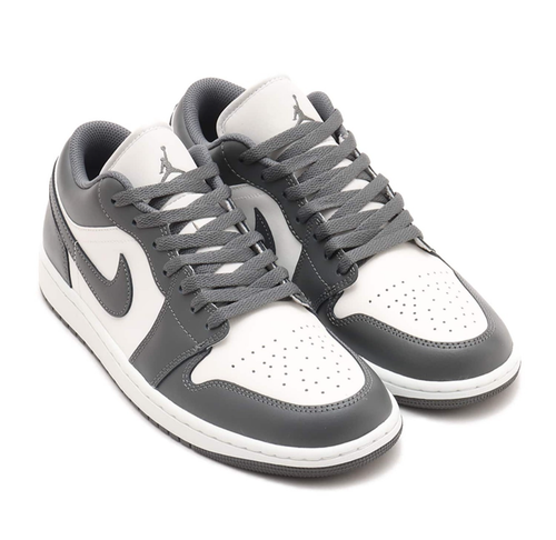 Nike Air Jordan 1 Low Grey White 553558-044 Men's Size