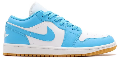 Nike Air Jordan 1 Low White Gum Dark Powder Blue DC0774-104 Women's Size