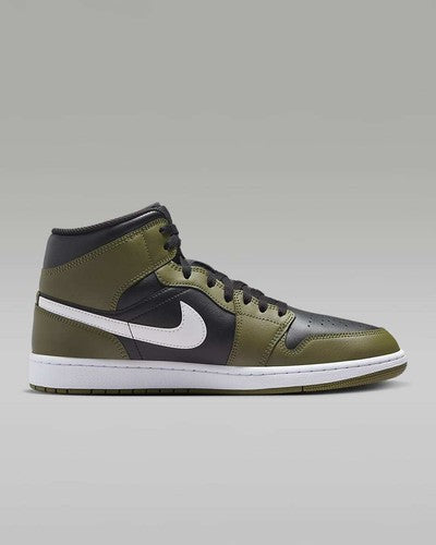 Nike Air Jordan 1 Mid "Black/Medium Olive/Sail/White" DQ8426-092 [US 7-15]