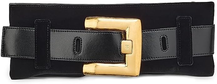 Balmain, Anthem Velvet Clutch Bag, Noir