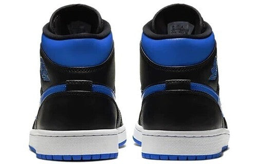 NIKE AIR JORDAN 1 MID "BLACK/BLUE" 554724-068 Men's Shoes Sneakers Brand