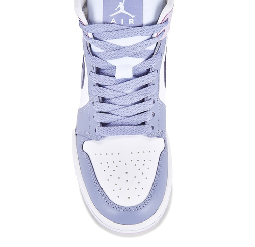 Nike Air Jordan 1 Mid Indigo Haze Doll White BQ6472-510 Women's Size
