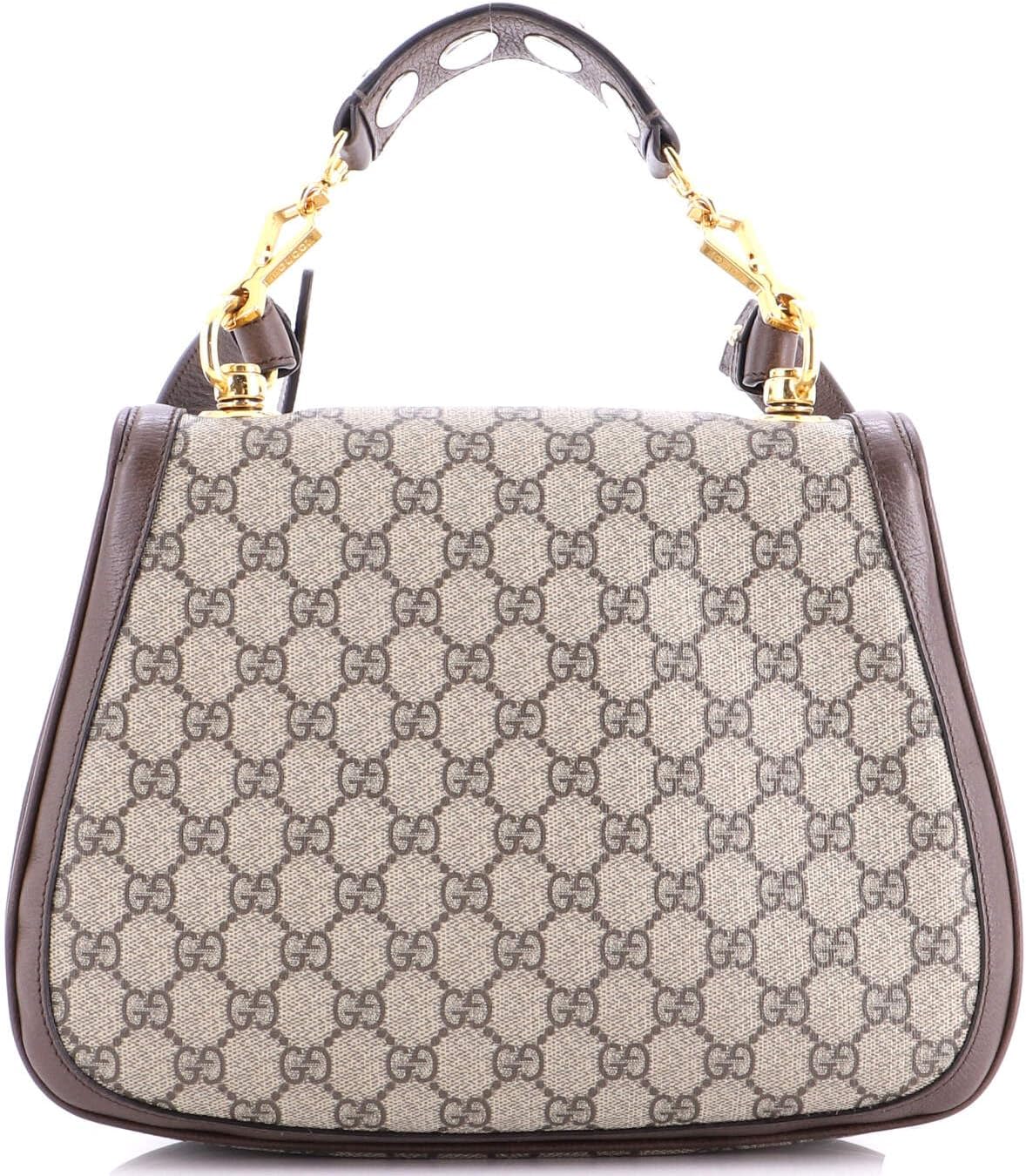 Gucci, Blondie NM Top Handle Bag GG Coated Canvas Medium, Brown