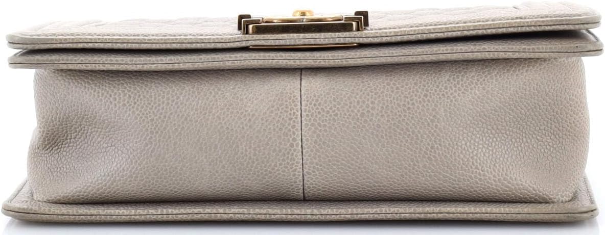 Chanel, Boy Flap Bag Quilted Caviar Old Medium, Gray