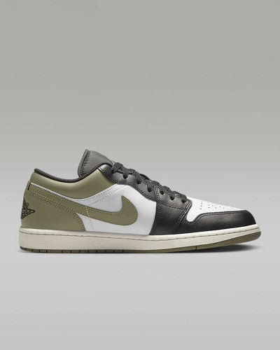 Nike Air Jordan 1 Low "Black/Medium Olive/White" 553558-092 Men's [US 7-15]