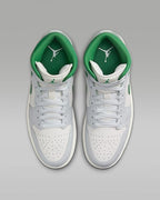 Nike Air Jordan 1 Mid "Summit White/Pine Green" DQ8426-142 Men's [US 7-14]