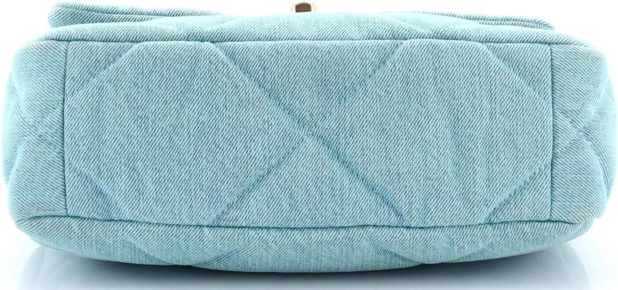 Chanel, 19 Flap Bag Quilted Denim Medium, Blue
