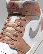 Nike Air Jordan 1 Mid "Hemp/White/College Gray/Fire Red" DQ8426-200 Men's