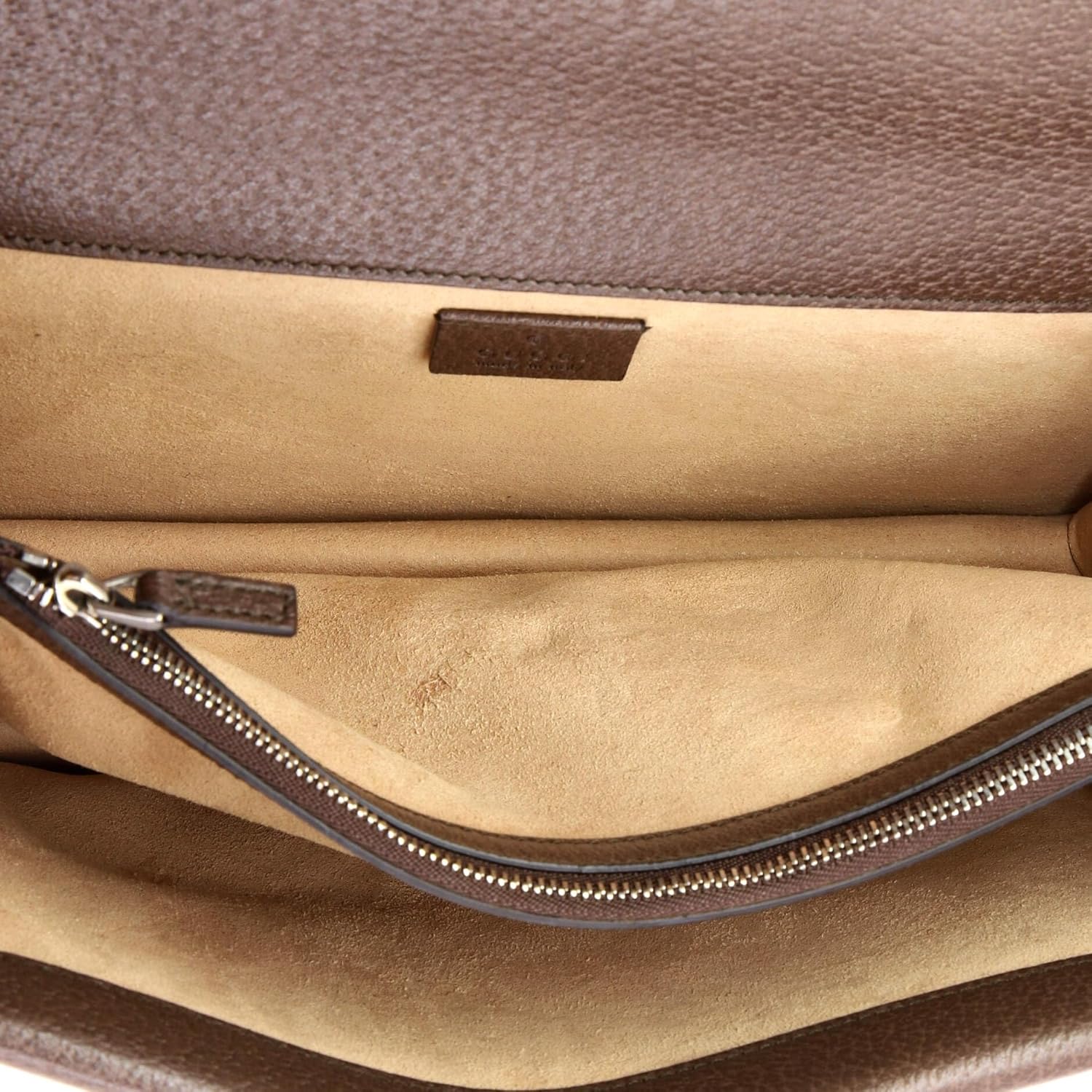 Gucci, Dionysus Top Handle Chain Bag GG Coated Canvas Small, Brown