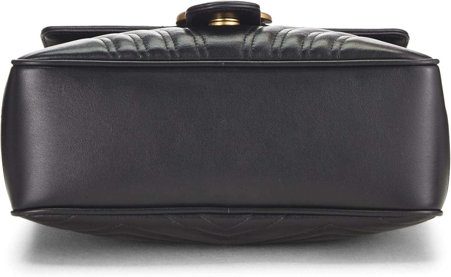 Gucci, Black Leather GG Marmont Shoulder Bag Small, Black