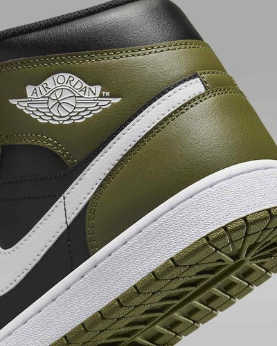 Nike Air Jordan 1 Mid "Black/Medium Olive/Sail/White" DQ8426-092 [US 7-15]