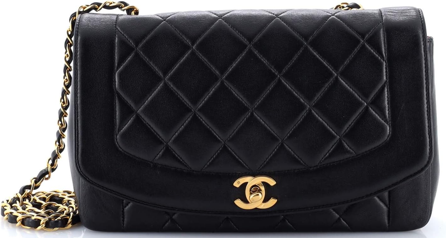 Chanel, Vintage Diana Flap Bag Quilted Lambskin Medium, Black