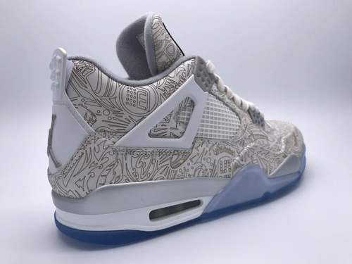 Air Jordan IV Laser White/Silver 705333-105 Men’s Retro Shoe New in Box