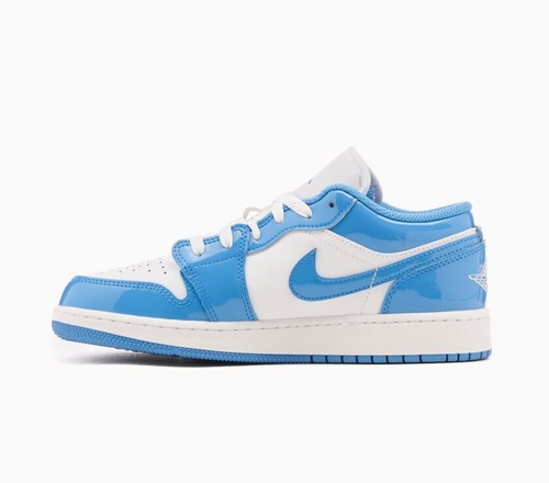 Nike Air Jordan 1 Low SE Legend Blue Patent FZ3929-114 GS & Women's Size