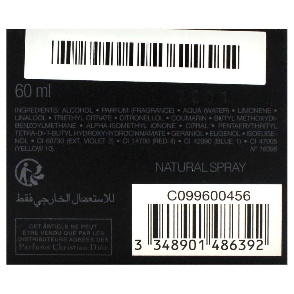 Dior Sauvage Parfum Spray for Men 2.0 Ounces, clear