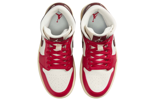 Nike Air Jordan 1 Mid Sail Mystic Hibiscus BQ6472-119 Women's Size