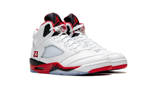 Nike Air Jordan 5 Retro Fire Red Black Tongue HQ7978-101 Men's Size