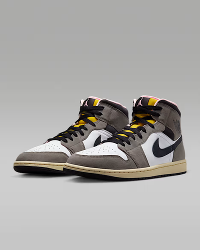 Nike Air Jordan 1 Mid "White/cave stone/dark sulfur" HQ2011-100 Men's Shoes
