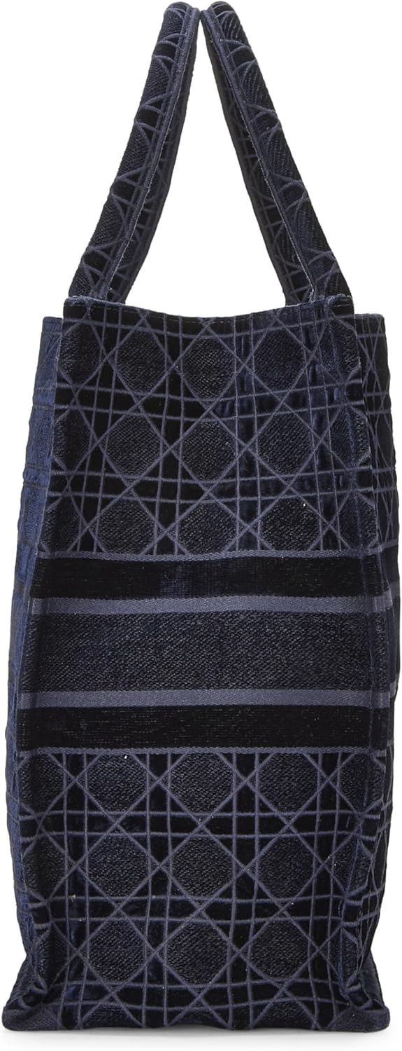 Dior, Navy Velvet Book Tote Large, Navy