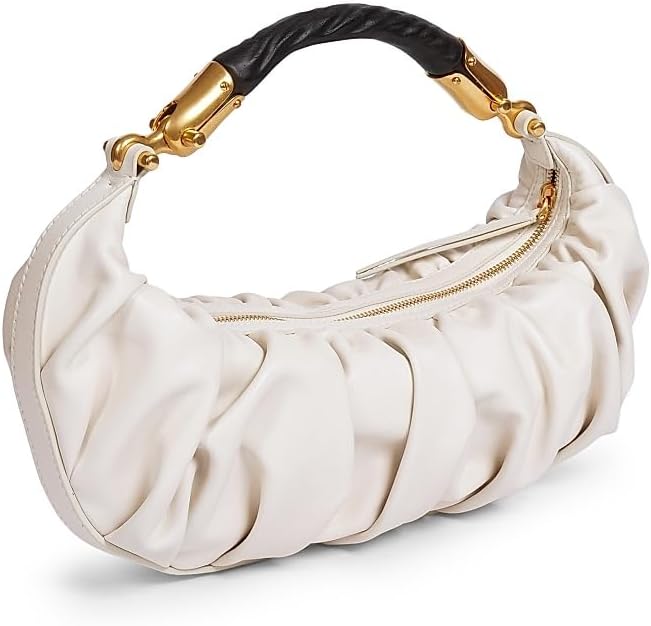 Balmain, Medium Ebene Leather Top Handle Bag, Creme