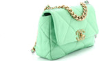 Chanel, 19 Flap Bag Quilted Leather Medium, Green