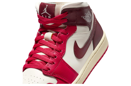 Nike Air Jordan 1 Mid Sail Mystic Hibiscus BQ6472-119 Women's Size