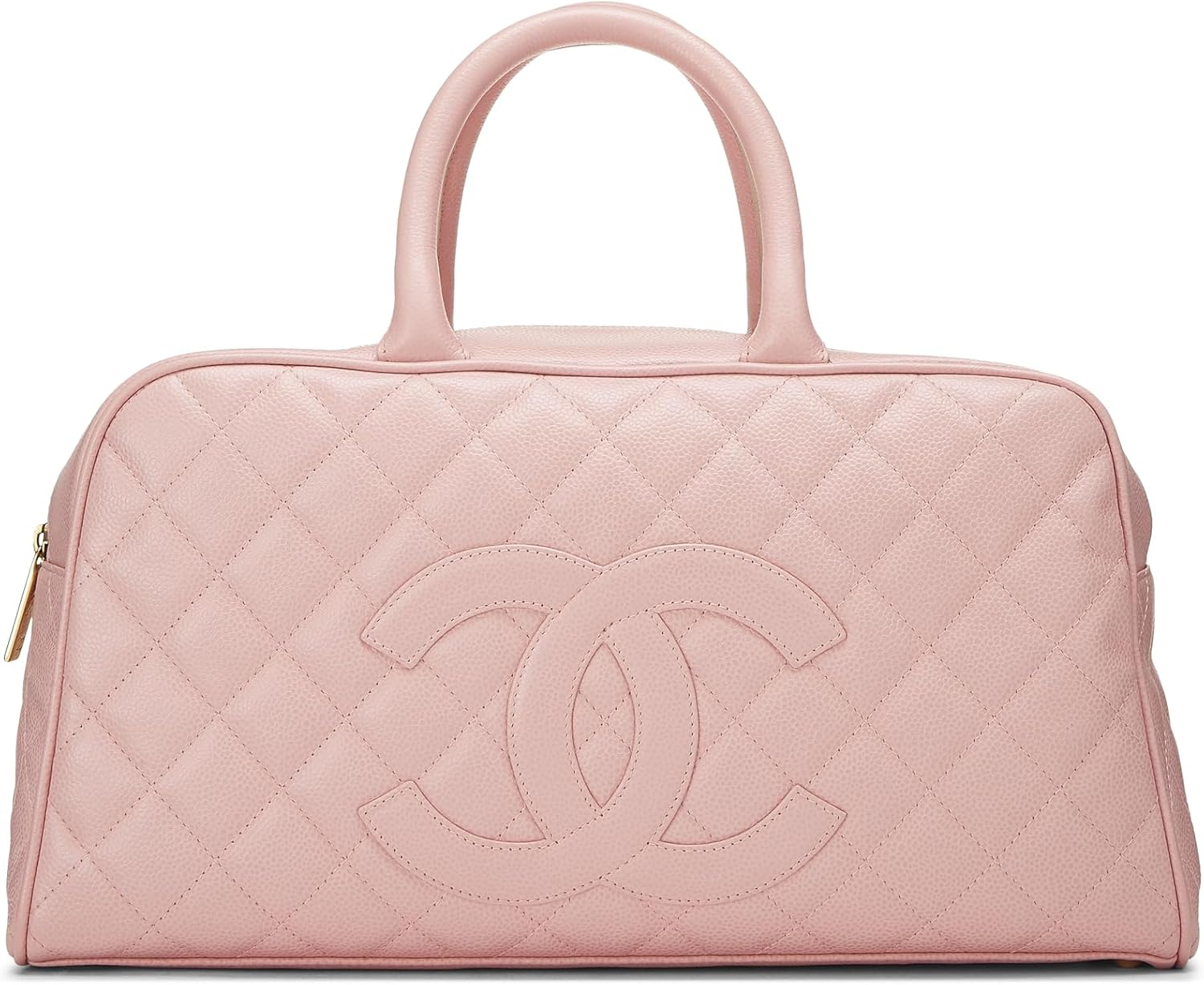 Chanel, Pink Quilted Caviar Bowler Medium, Pink