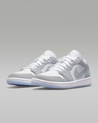 Nike WMNS Air Jordan 1 Low "White/Aluminum/Wolf Gray" DC0774-105 [US 5-12]