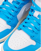 Nike Air Jordan 1 Mid Dark Powder Blue White Grey BQ6472-400 Women's Size