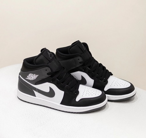 Nike Air Jordan 1 Mid Black White Iron Grey DQ8426-001 Men's Size