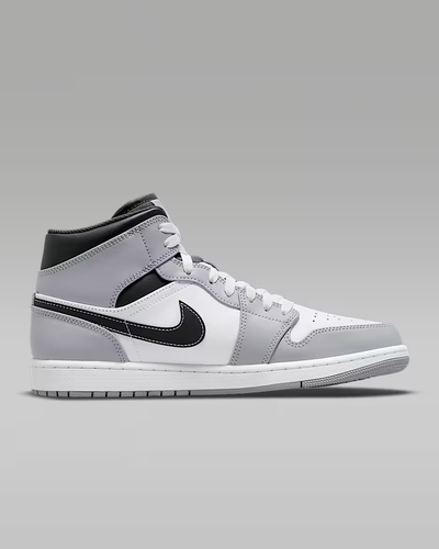 NIKE AIR JORDAN 1 MID "Light Smoke Gray/Anthracite/White" 554724-078 Men's