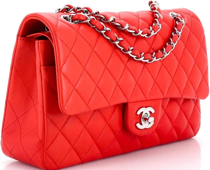 Chanel, Classic Double Flap Bag Quilted Lambskin Medium, Red